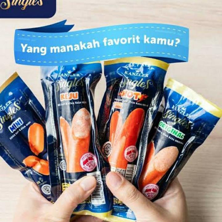 

ヅ SOSIS KANZLER SINGLES HOT / KANZLER SINGLES ORIGINAL /KEJU /MINI 65gr/SOSIS KANZLER BAKSO ORI /KEJU ↣