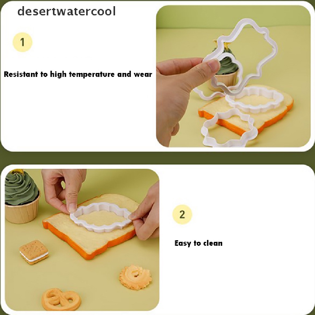 Deid 4Pcs Bingkai Plastik Cookie Cutter Set Cetakan Biskuit Kue Decorag Tools Martijn