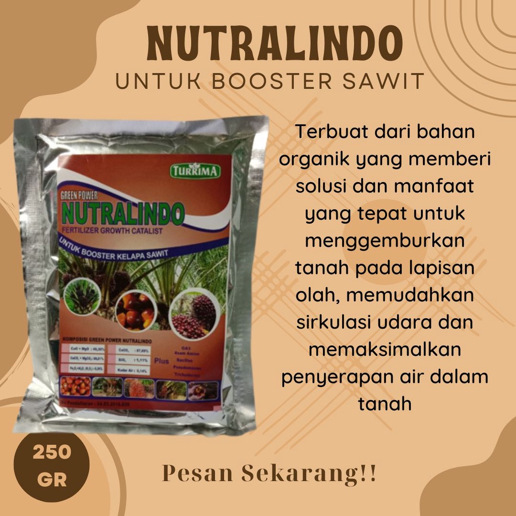 Pupuk Sawit Agar Berbuah Lebat, Pupuk Sawit Terbaik, NUTRALINDO SAWIT 250 GRAM