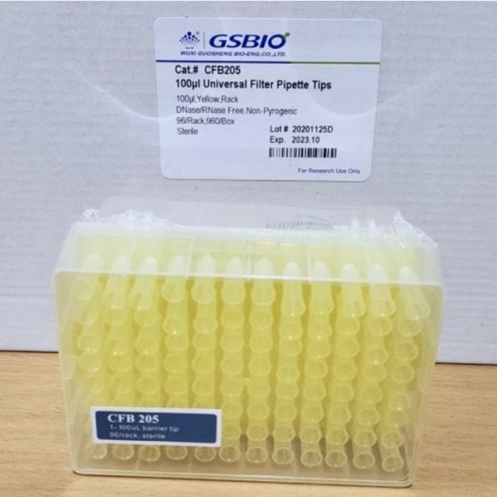 Lab Filter Tip 10 20 100 200 1000 Ul Gs Bio Isi 96 Pcs Per Rak Steril (MIN 10PC)