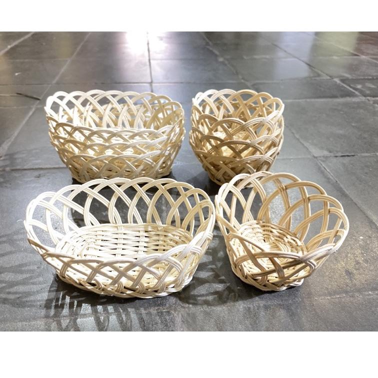 

[K-H7H] ♫♪] [Size S] Keranjang Buah Rotan | Kiring Rotan BULAT & OVAL Kecil Ukuran S-super keren