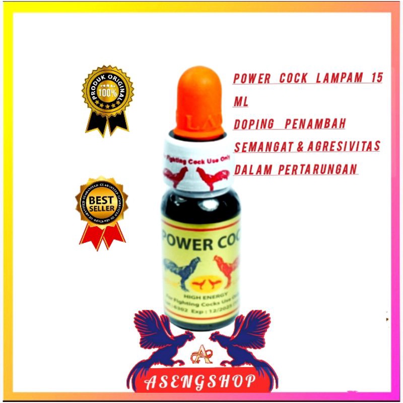 Doping POWER COCK ,  Lampam Doping Ayam ( 15 ml ) Membantu meningkatkan  stamina ayam aduan