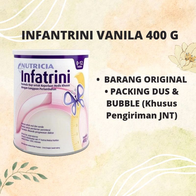 INFATRINI POWDER VANILA 400G Susu Tinggi Kalori & Lengkap Untuk Bayi 0–12 Bulan Dengan Kebutuhan Med