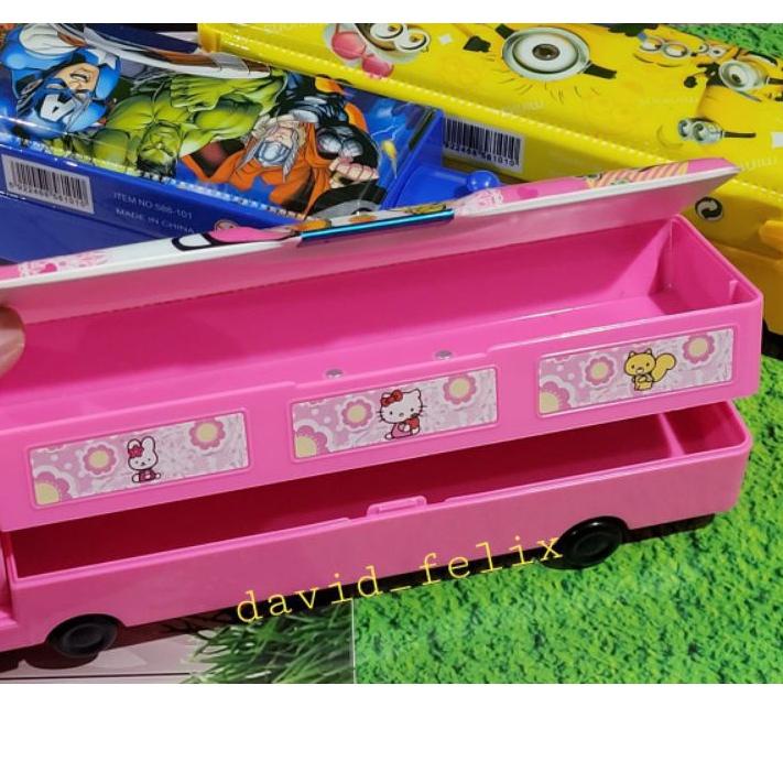 

Paling Laris Kotak Pensil Animasi Lokomotif Kereta 2 Susun+Rautan