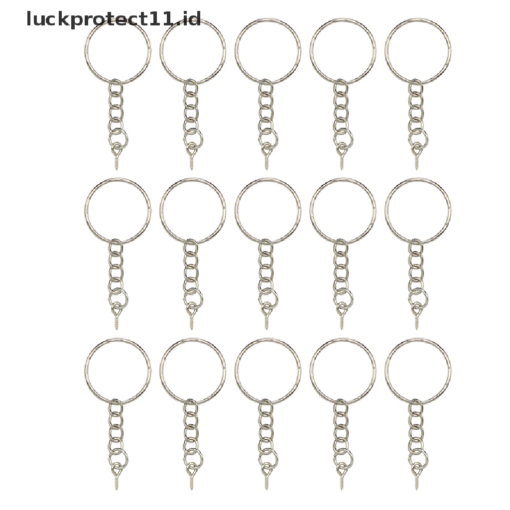 /Fashion Hot// Fashion// 40Pcs Dipoles Kunci Ring Sekrup Mata Rantai Pendek Split Ring Konektor Perhiasan DIY.