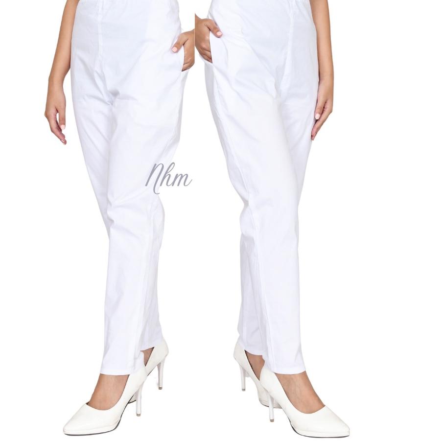 Terkini Celana Panjang Wanita Muslim Putih, Celana Dalaman Gamis, Legging putih haji