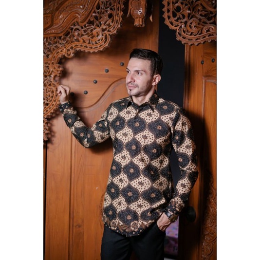KEMEJA BATIK MODERN SLIMFIT PANJANG BAHUN KATUN HALUS FULL FURING HALUS