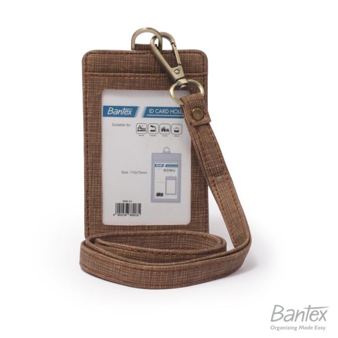 

Bantex Name Tag Id Card Holder Kulit Brown 8869 03 Tali Lanyard