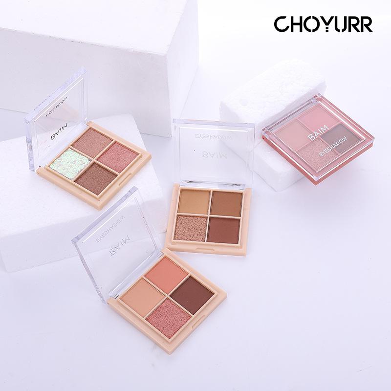 【COD】Eyeshadow Palette 4 Warna Shimmer Fruit Eyeshadow Palette Tahan Air Sweet Makeup Mata Kosmetik Alis Makeup Palet EyeshadowImport -CH