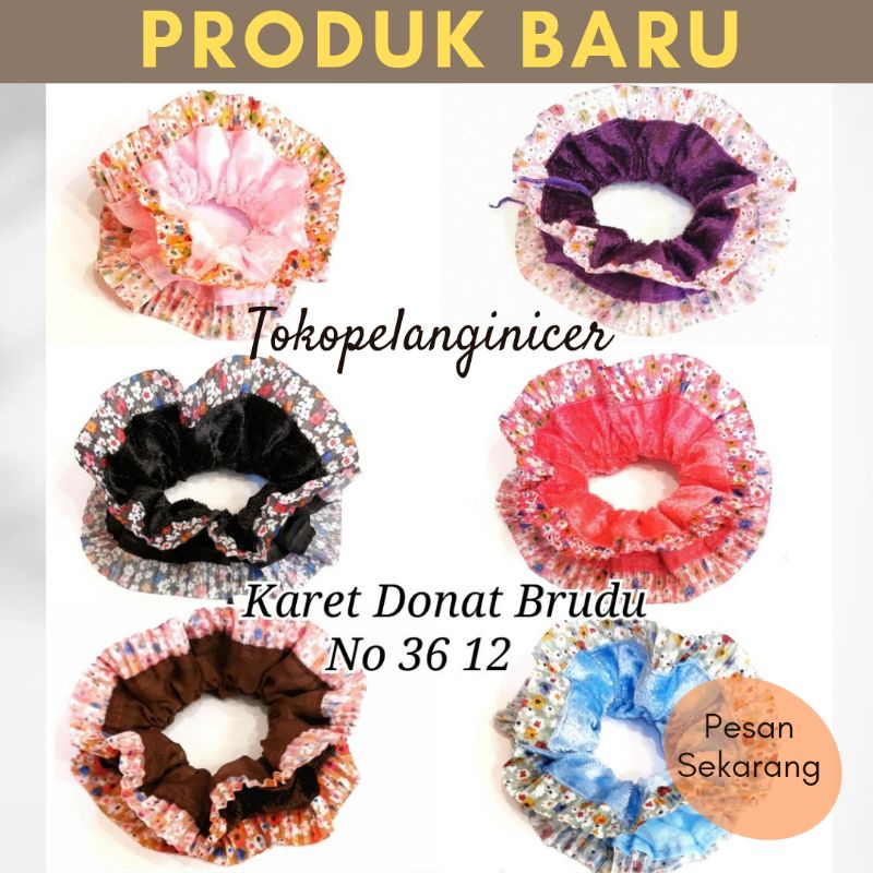 Ikat Rambut Elastis Model Scrunchie - KARET Donat Bludru Tokopelanginicer