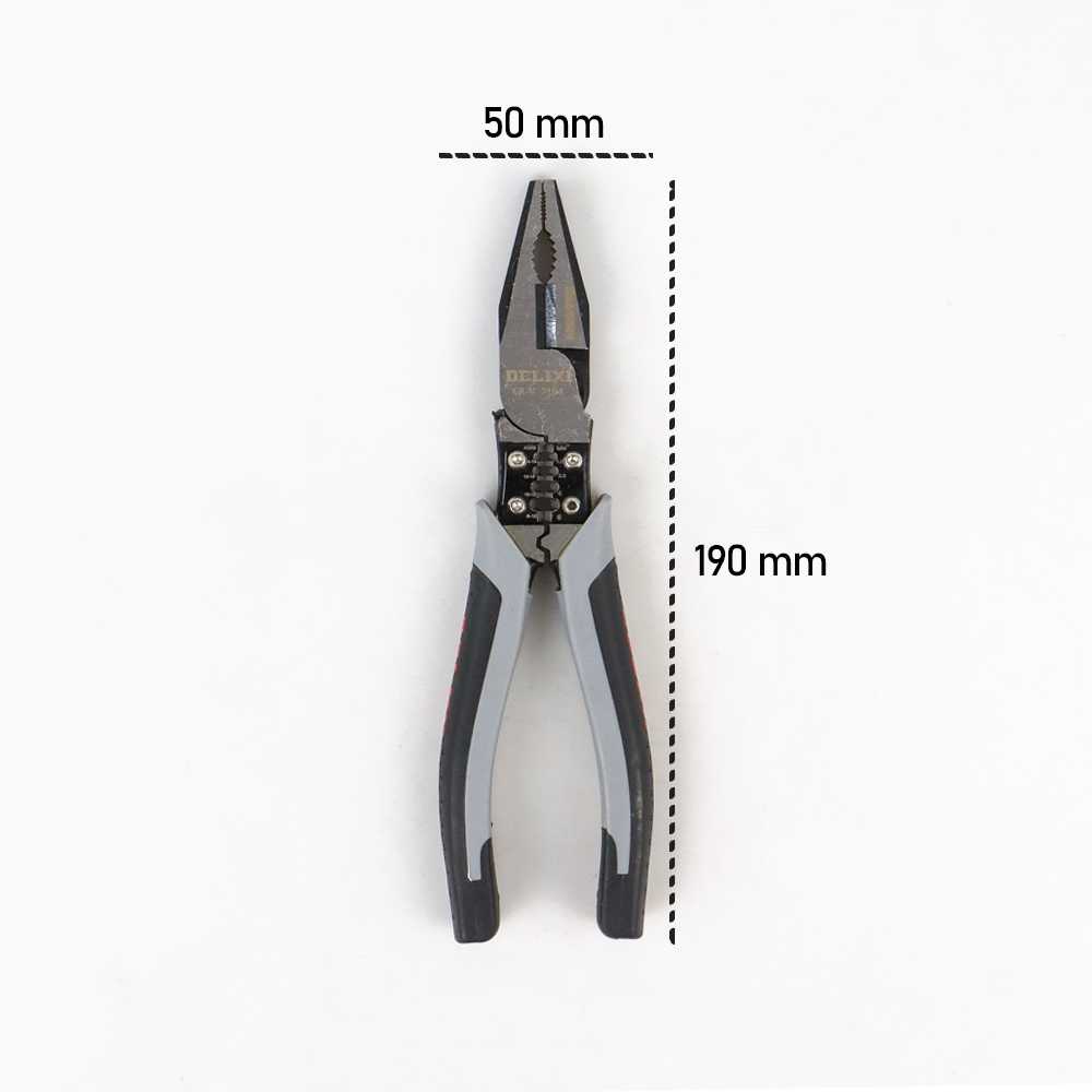 DELIXI Tang Pemotong Kawat CRV Multifungsi Wire Cutter 7 inch - 2104 ( Mughnii )