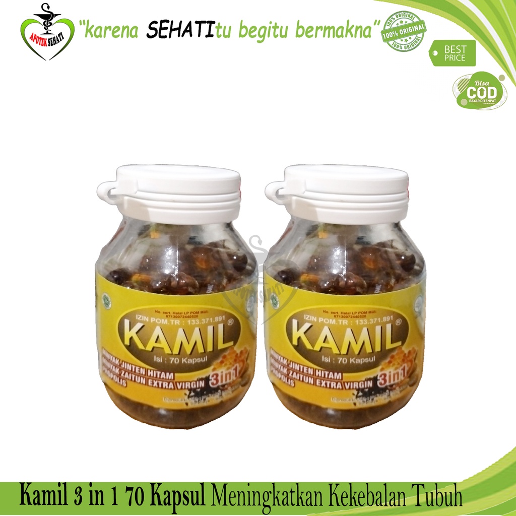 KAMIL 3 in 1 HABBATUSSAUDA ISI 210 KAPSUL / Jinten Hitam / Minyak Zaitun