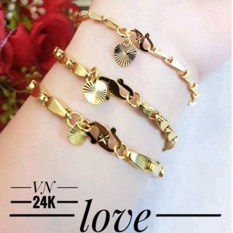 Xuping Gelang Wanita Motif Padi Lapis Emas 1223c