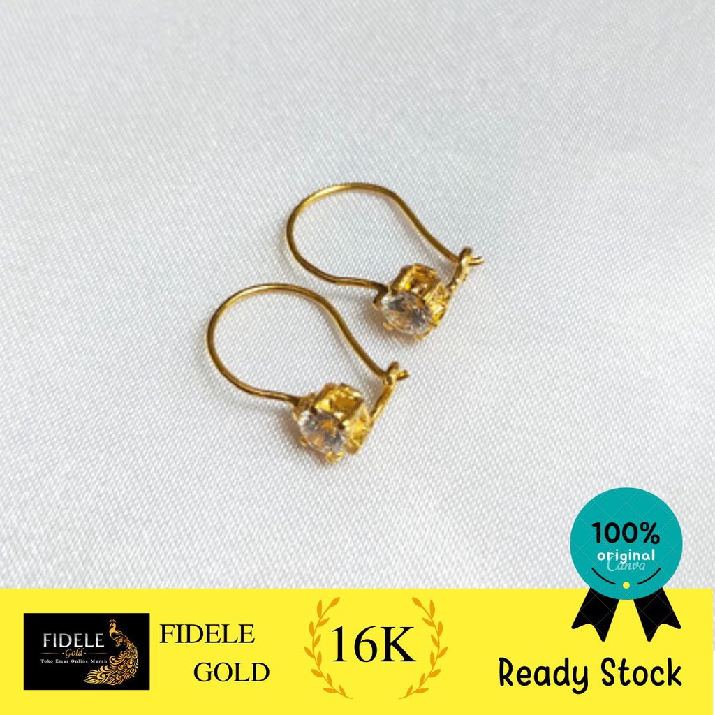 Anting desi anting ringan minimalis cantik emas asli ringan