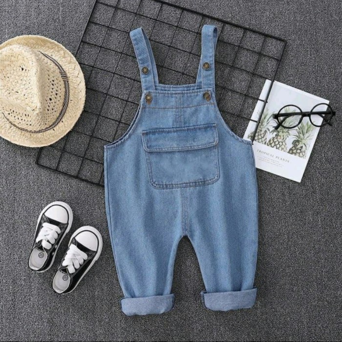 Overall Saku Jeans Anak / Celana Anak Perempuan Laki laki