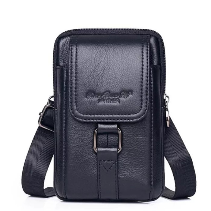 tas selempang pria kulit asli import tas pria branded tas hp kulit ori
