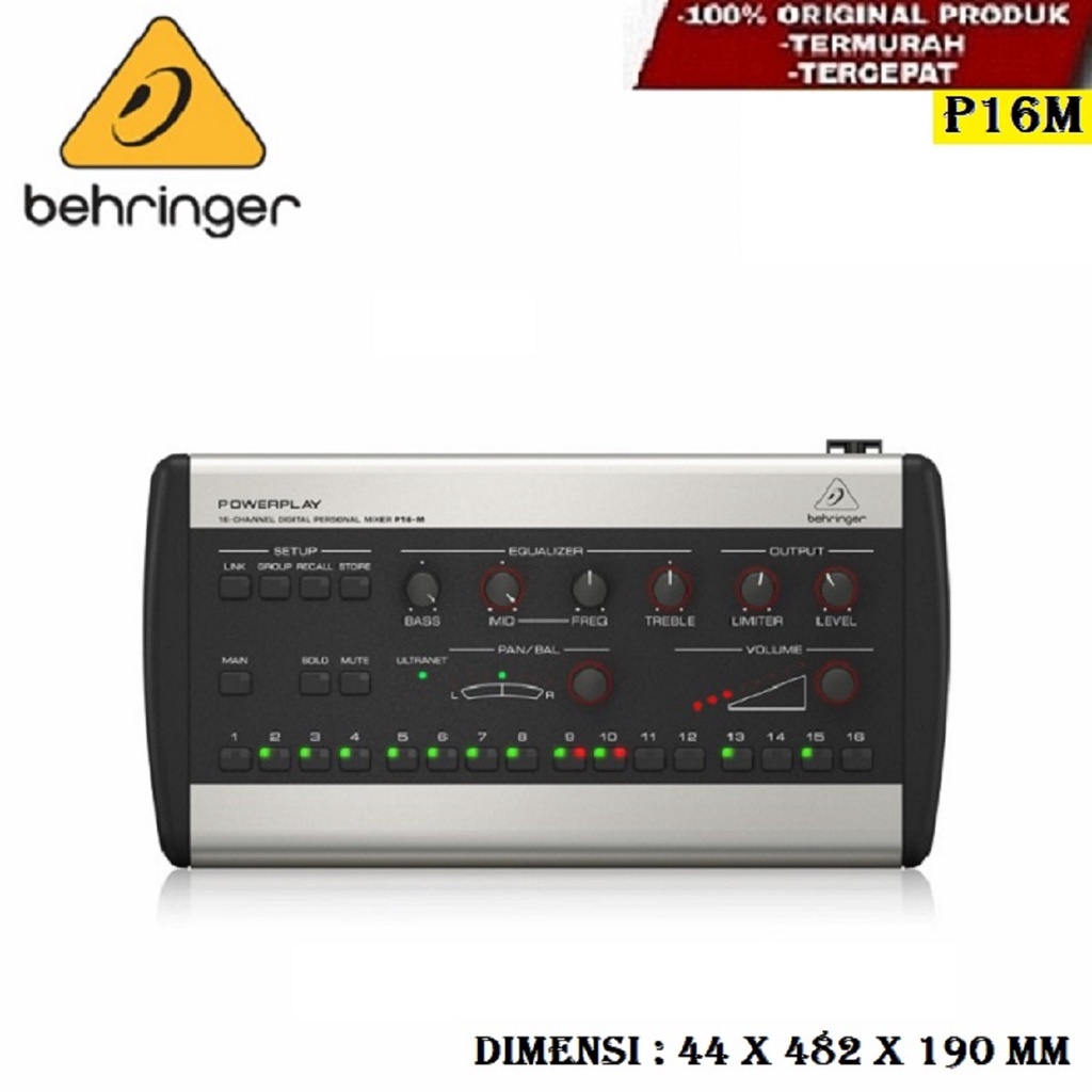 P16-M Behringer 16-Channel Digital Personal Monitor Mixer P16M