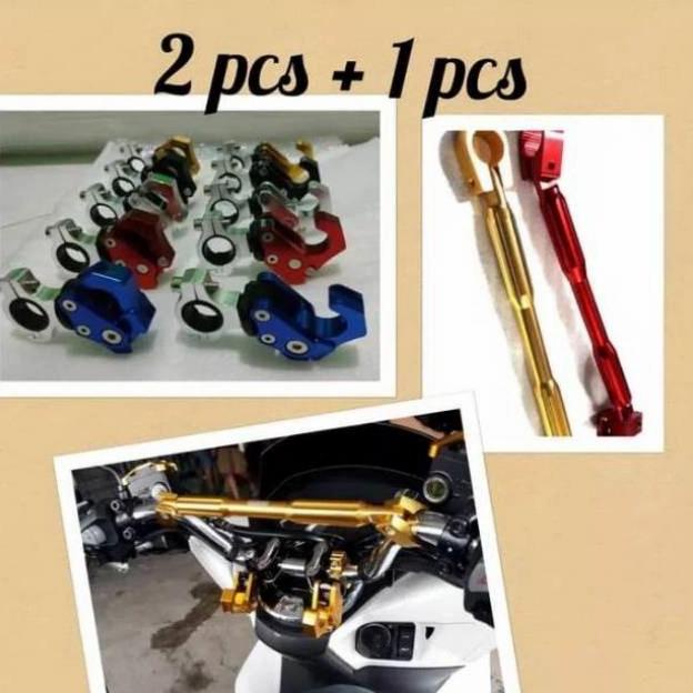 Paket Gantungan Pcx 2 Pcs Dan Stabilizer Stang Pcx 150 Dan 160 - Hitam