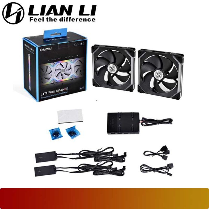 LIAN LI UNI FAN SL140 2 PACK | Addressable RGB 140Mm Fan - White