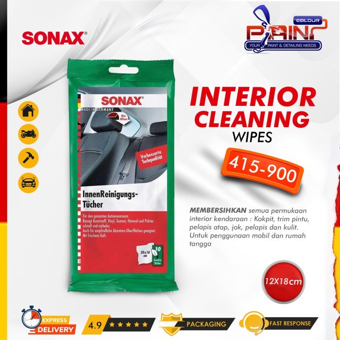 SONAX INTERIOR CLEANING WIPES isi 10pcs 41590 Tisu Pembersih Interior