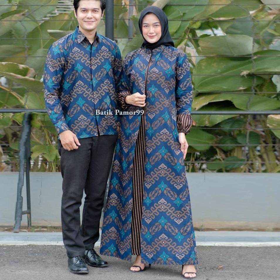{GST.21De22e} Family Set Muslim Pakaian Batik Couple Modern Pasangan Keluarga Ayah Ibu Anak Jumbo Pr