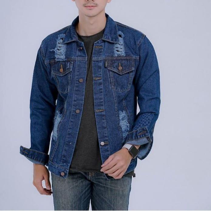 SALEjaket jeans sobek / jaket / jeans / jaket pria / sobek / jeans sobek pria|SQ2