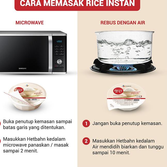 

↔s7 Laris↔ [HMART] CJ Hetbahn Cooked White Rice - Nasi Putih Instan Korea 210g 87 ↔
