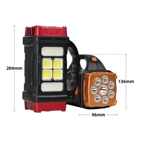 Senter LED Multifungsi Luminox Ms-1224 SENTER 8 LED SUPER TERANG JARAK JAUH FREE USB + COB - SENTER 2 WARNA KUNING PUTIH