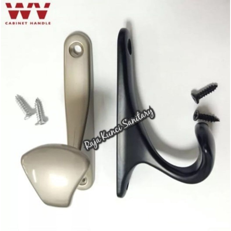 Kapstok Single Hitam Minimalis/Gantungan Baju Hook Hanger 1 Kait Stainless Black