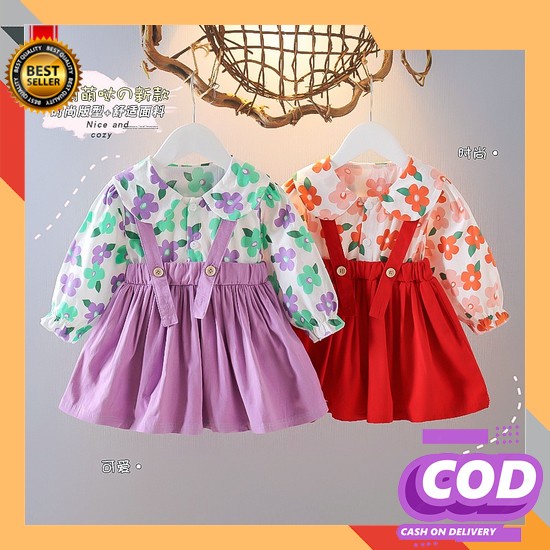 Dress Anak Perempuan Pink Baju Anak Princess Perempuan Gaun Anak Perempuan Gaun Pesta Anak Cewek Ke2