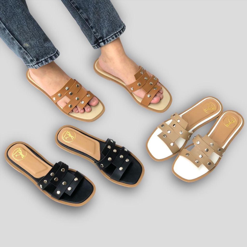 Sandal Wanita Flat Knopp - Kanazuku Big Size
