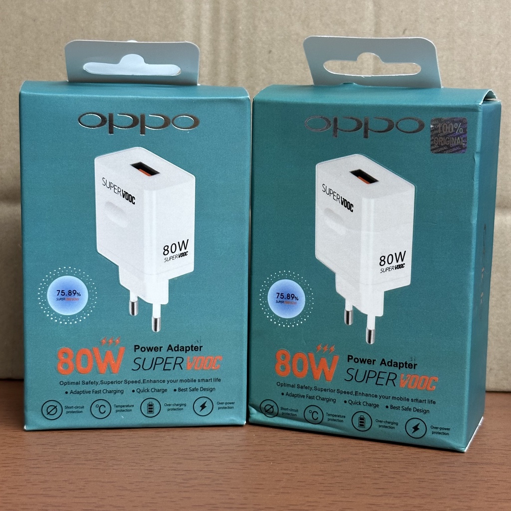 Batok Charger OPPO Original adapter charger 80W Super VOOC