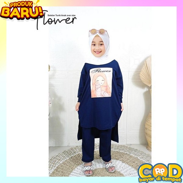 Oneset Anak Perempuan Tanggung Setelan Anak Cewek Kekinian Set Kids Viral Stelan Ank Import Baju Cel