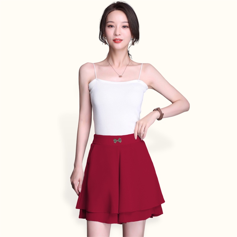 Celana pendek sifon wanita gaya korea Casual Model Terbaru - XSHOP Belle