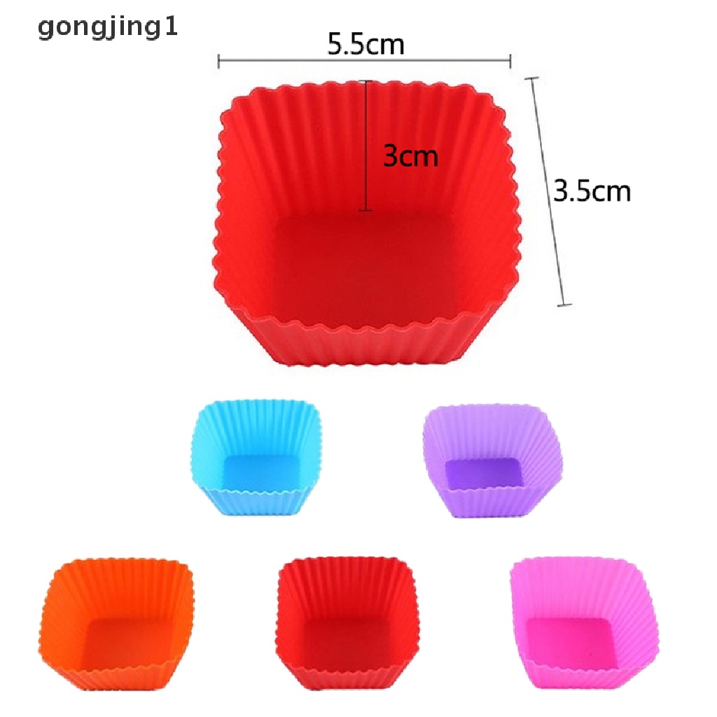 Ggg 6 Pcs Multi-Warna Silikon Cup Cake muffin Cupcake Liners Mold Cetakan Kue Alat Cetakan ID