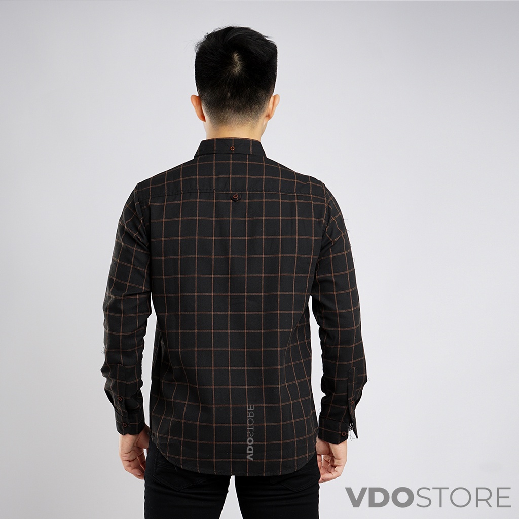 KEMEJA FLANEL PRIA 30 BLACK GOLDIE - M L XL - KEMEJA LENGAN PANJANG VDOSTORE DEWASA BAJU FLANNEL TANGAN PANJANG HITAM NAVY ABU MOTIF KEMEJA COWOK MURAH DEWASA SANTAI TEBAL KUALITAS IMPORT BAJU CATUR PANEL FANEL