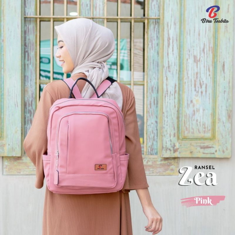 RANSEL ZEA BY BIRU TSABITA BAHAN CHOCOLY ANTI AIR WATERPROOF PREMIUM UKURAN JUMBO MUAT LAPTOP