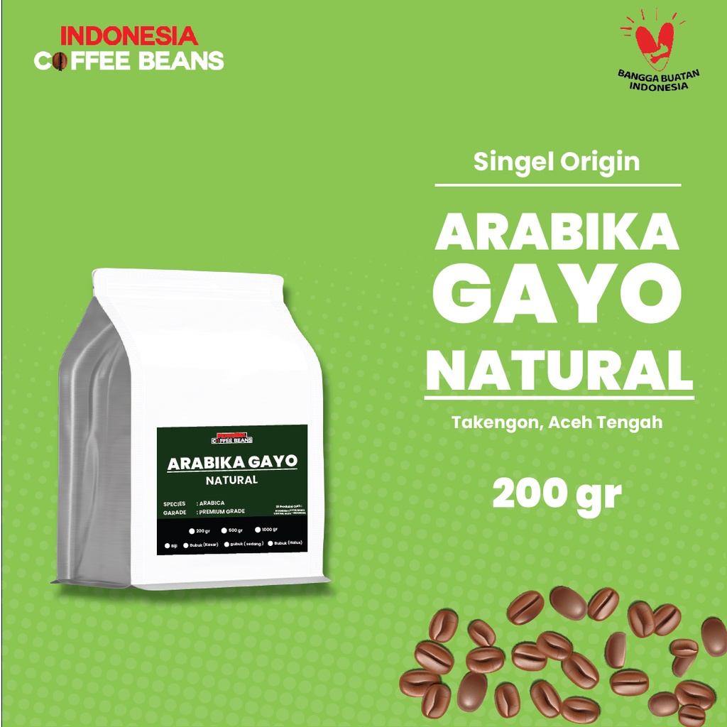 

Kopi Arabika Gayo Natural 200 Gram | Natural Single Origin Aceh Gayo Arabica