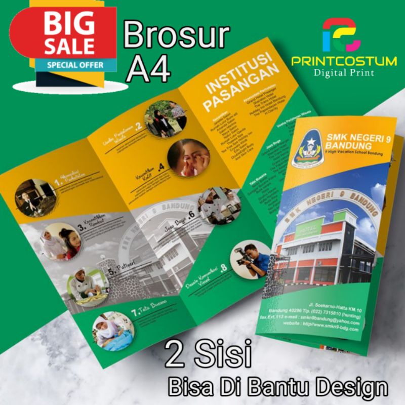 

Cetak Brosur A4 2 Sisi isi 100pcs