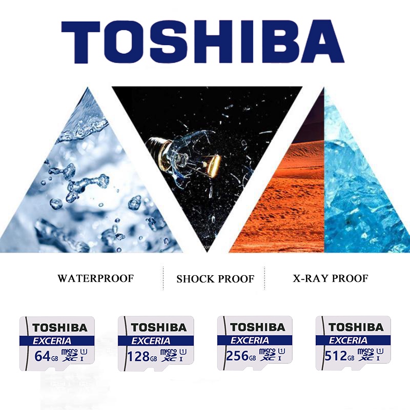 Memori Card Toshiba Exceria microSDHC Microsd Card 32GB/64GB/128GB/256GB/512GB CL4 M102 Micro SD Card With Adapter High Speed