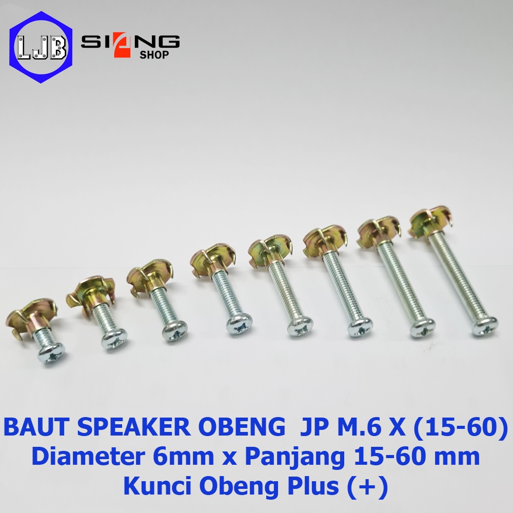 Baut Speaker Cakar JP M6 panjang 15 sd 80mm Mur Cakar