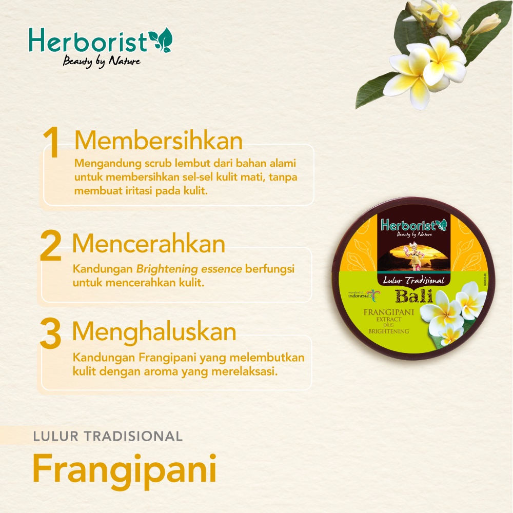 Herborist Lulur Tradisional Brightening Body Scrub Bali 100gr