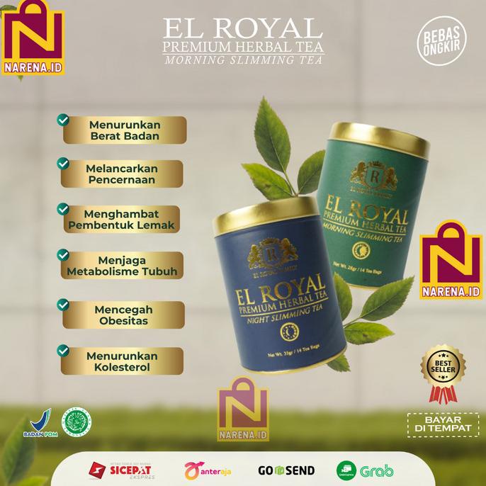

[BISA COD] Teh El Royal Premium Pelangsing Herbal Diet Detox Badan Perut 1 Paket