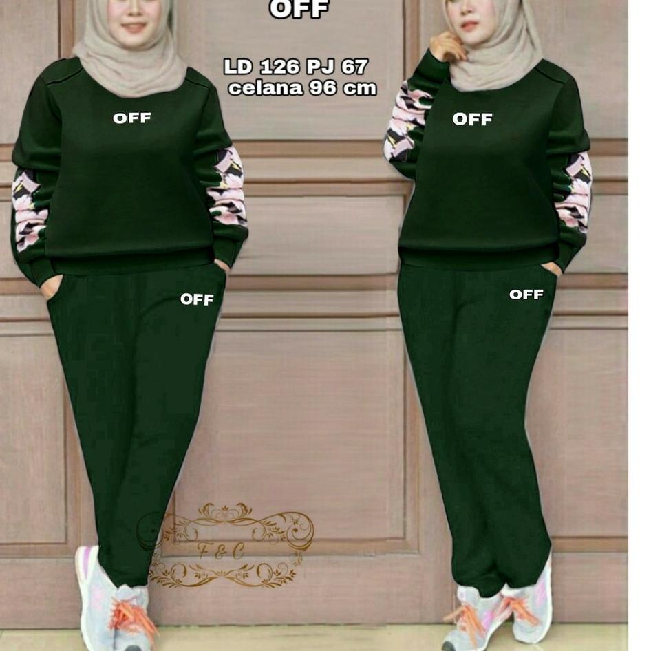 Hot Limited AR 18 - SET JUMBO OFF L - XL - XXL - XXXL STELAN ATASAN DAN TRAINING BAJU OLAHRAGA BAJU TIDUR BAHAN BABYTERY