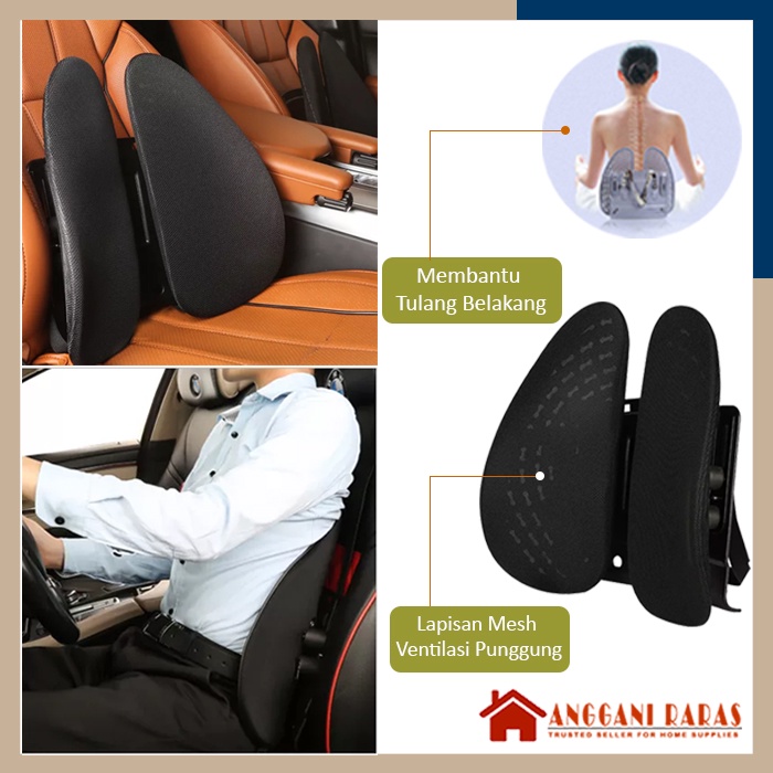 Sandaran Jok Mobil Alat Penegak Punggung Driver Mobil Ergonomic Back Rest