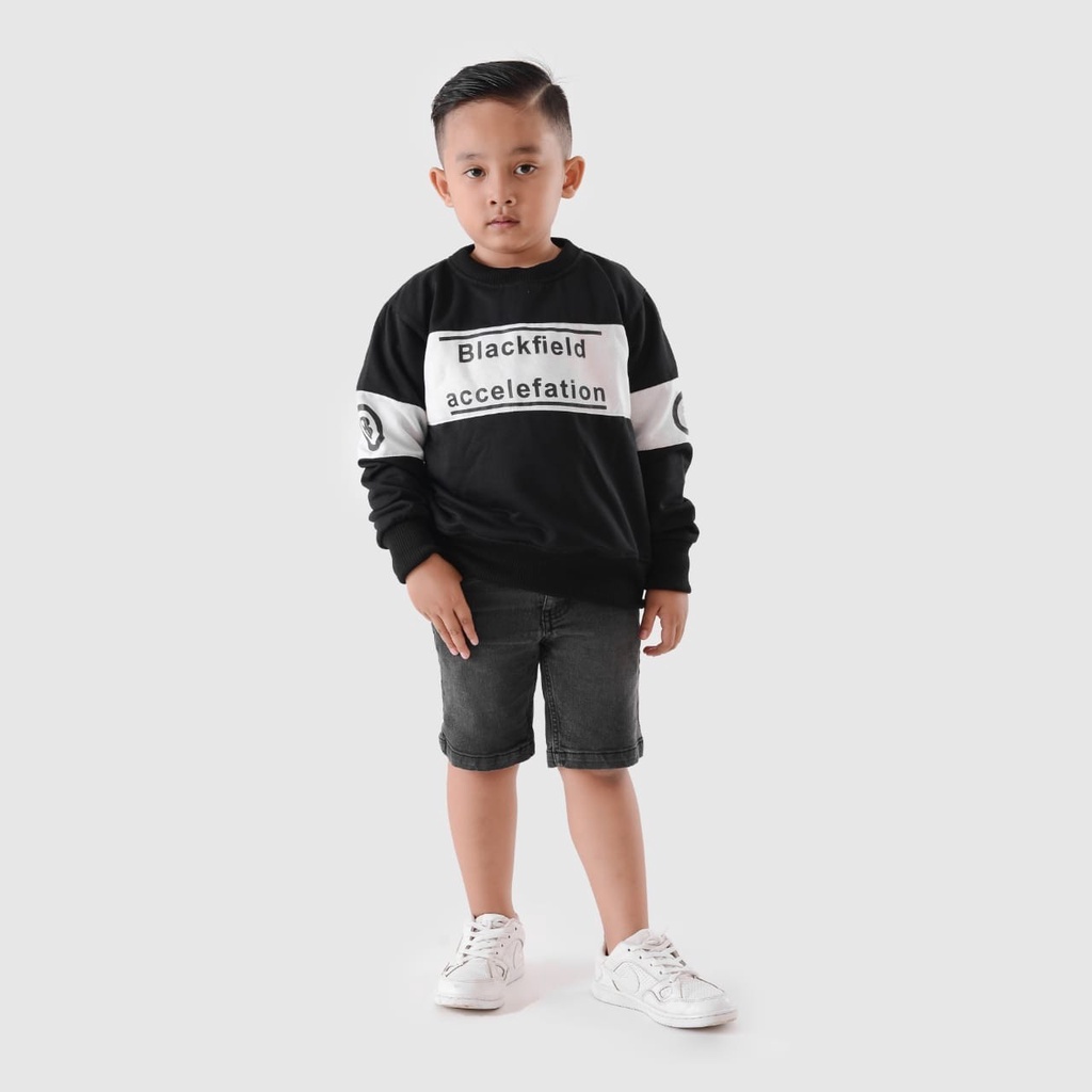 sweater anak crewneck anak laki laki perempuan unisex Usia 4-8 Tahun Blackfield Original