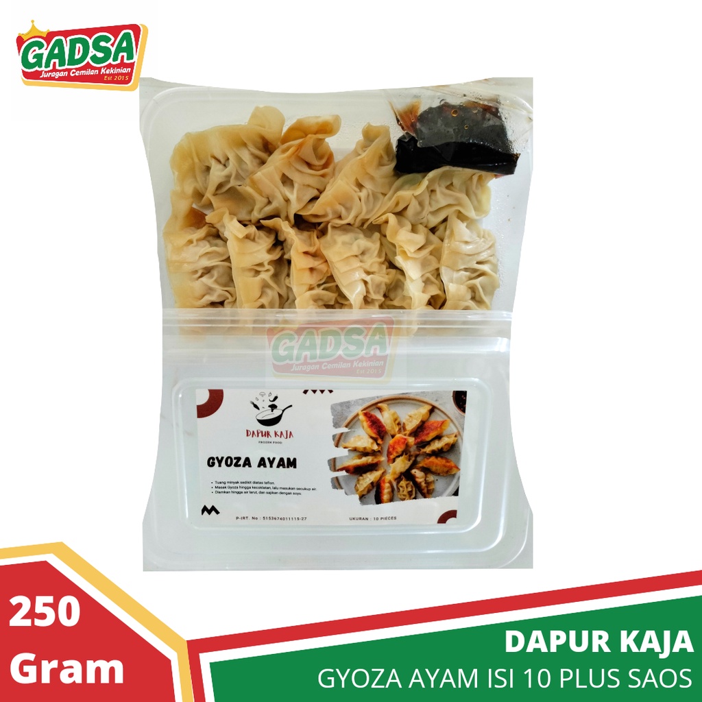 

Gyoza Ayam isi 10 plus saos