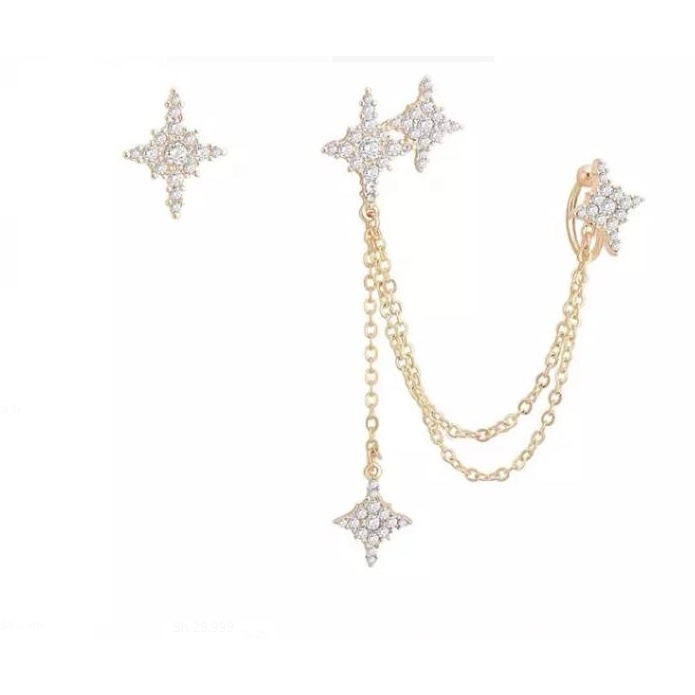 Anting anting mewah elegan gaya korea