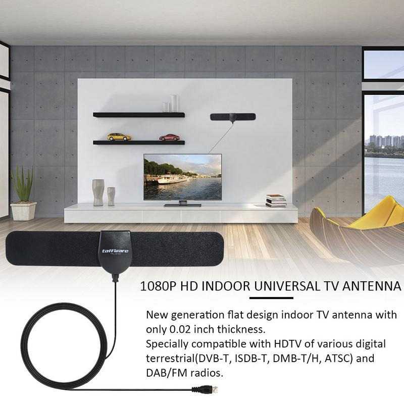 Taffware Antena TV Digital Indoor DVB-T2 25dB - TFL-D141 - Black - 7RNA08BK