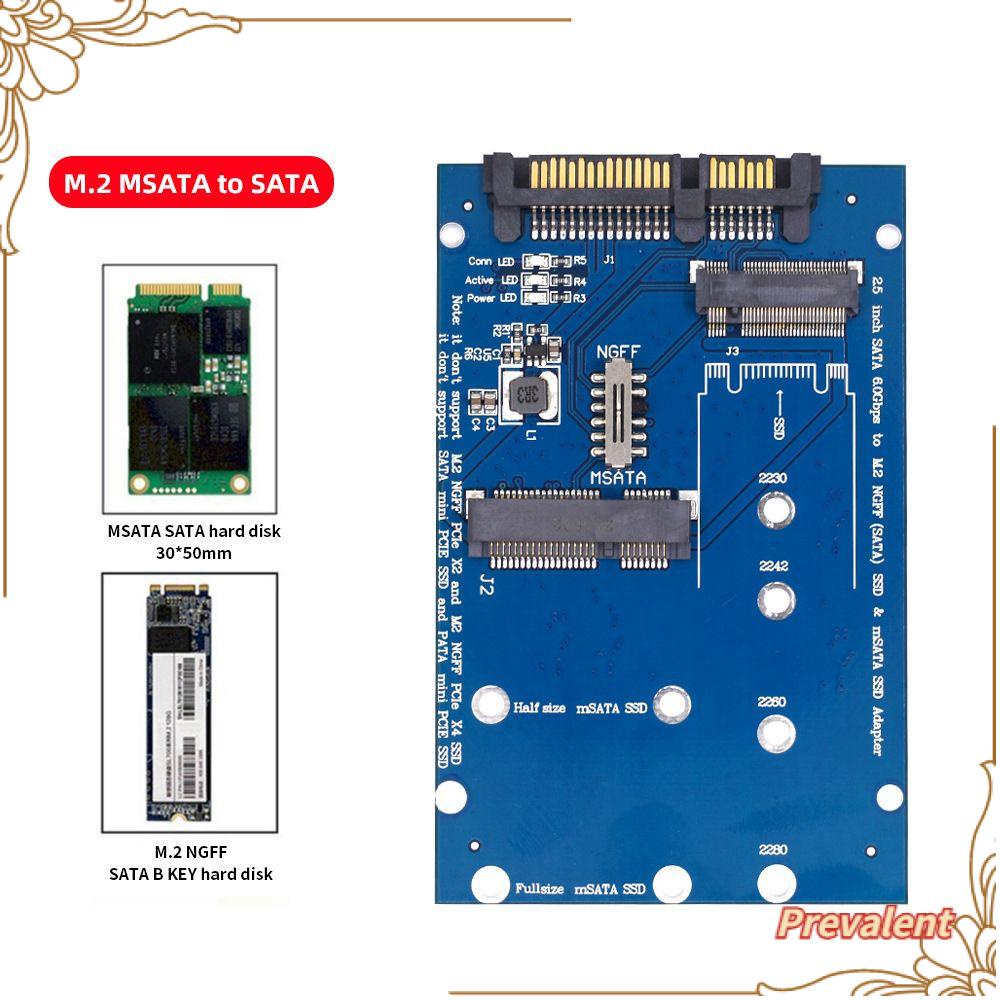 Plat Adaptor PREVA Professional SATA SSD To SATA 3.0 2.5 inch Converter Card